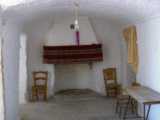 Dining room with fireplace